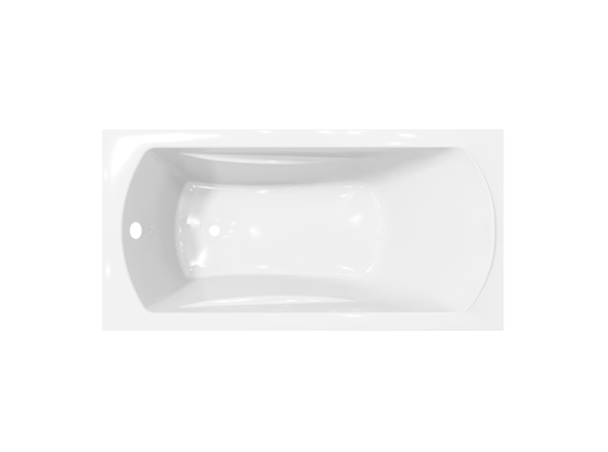 Linie Tessa Mini eenpersoons inbouwbad 140 x 70 cm acryl Glanzend Wit