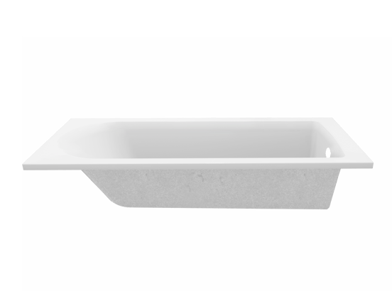 Luca Varess Rosala eenpersoons inbouwbad 180 x 80 cm acryl mat wit