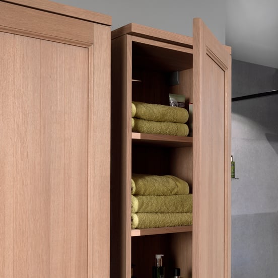 Balmani Legno afwerkingsplankje voor badkamerkast verweerd eiken 45cm