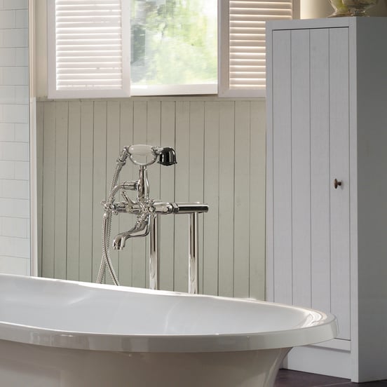 Blaufoss Star Badewannenarmatur: Chrom glänzend, mit Brausekopf