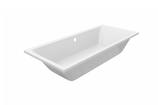 Luca Varess Sandrina tweepersoons inbouwbad 180 x 80 cm acryl mat wit