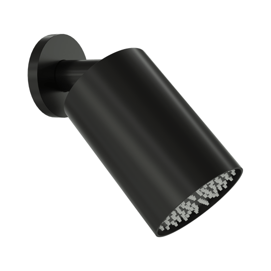 Blaufoss Luxor 90 Tête de douche rond 14 x 9 cm avec support mural noir mat