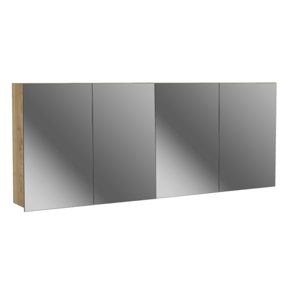 Balmani Lucida spiegelkast 180 x 72 cm ruwe eik