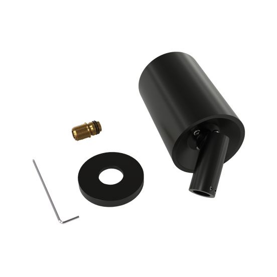 Blaufoss Luxor 90 Tête de douche rond 14 x 9 cm avec support mural noir mat