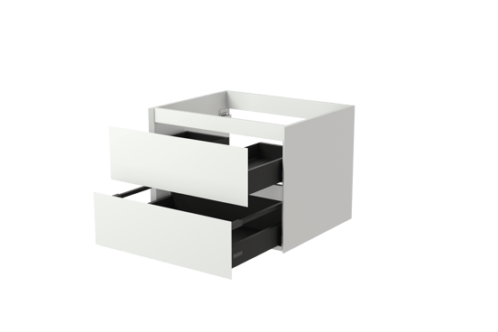 Balmani Mitra zwevende wastafelonderkast 67,5 x 55 cm mat wit 2 lades