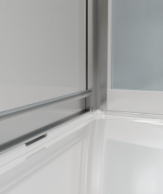 Luca Varess Talan rechthoekige douchecabine met draaideuren 90 x 120 cm helder glas mat chroom profiel