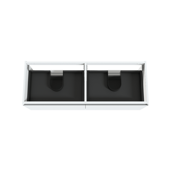 Balmani Idra hängender Waschbeckenunterschrank: 150 x 55 cm, Weiß matt, 4 Schubladen