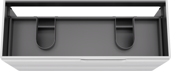 Linie Curvo zwevende wastafelonderkast 120 x 46 cm Glanzend Wit 2 lades