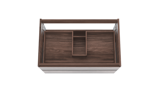 Balmani Mitra meuble sous-lavabo suspendu 90 x 55 cm placage noyer 2 tiroirs