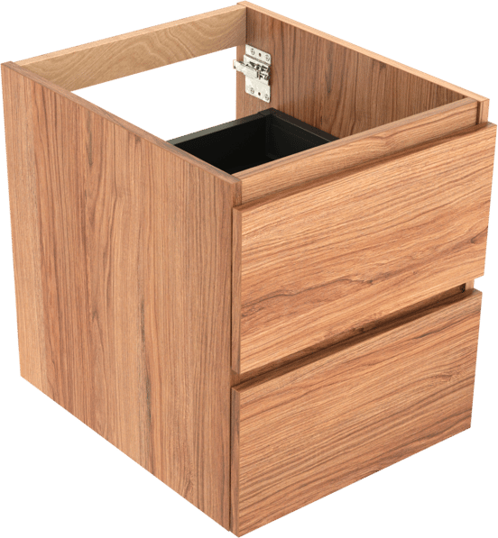 Balmani Lucida meuble sous-vasque suspendu 45 x 55 cm teck 2 tiroirs