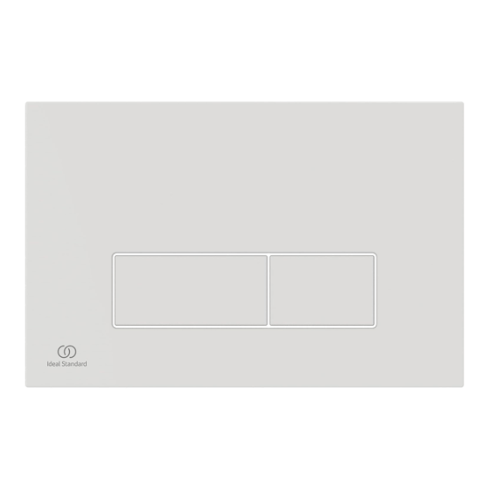 Linie Waldo wc suspendu blanc brillant sans rebord avec Ideal Standard ProSys bâti-support et plaque de commande