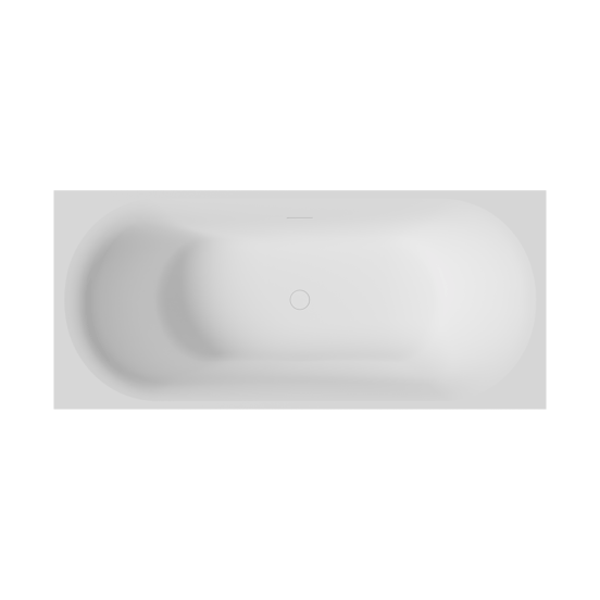 Balmani Rallanta rechthoekig vrijstaand bad 180 x 80 cm Solid Surface mat wit
