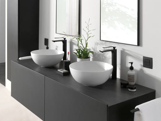 Luca Varess Supra vasque à poser porcelaine blanc mat rond Ø 36 cm