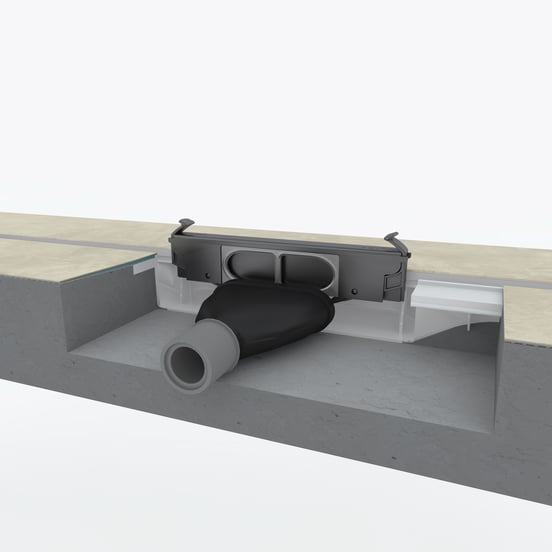 Mydrain Micro Line douchegoot 70 cm Rooster voor gietvloeren