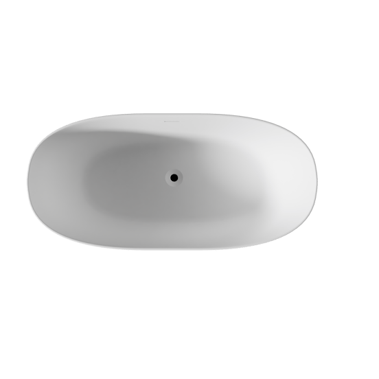 Luca Varess Marcia Freistehende Badewanne: 170 x 80 cm, Acryl, Matt Stein Grau