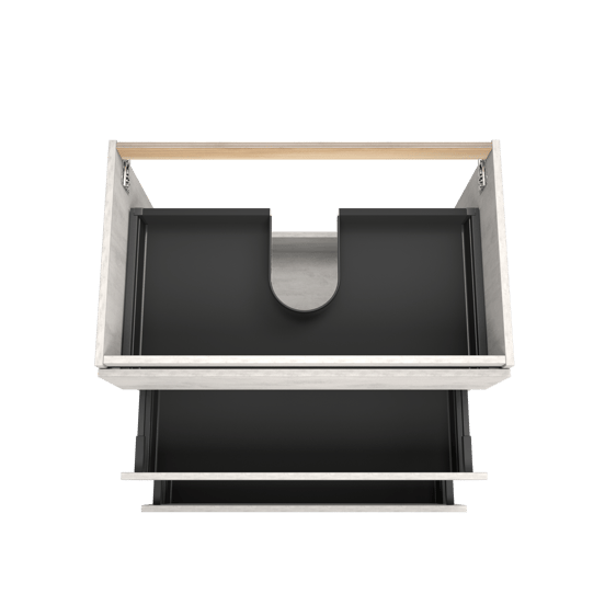 Balmani Lucida staande wastafelonderkast 90 x 55 cm beton zilvergrijs 3 lades