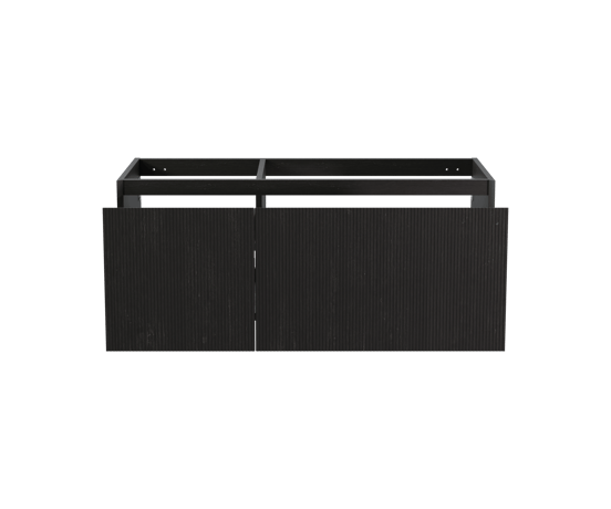 Balmani Fila zwevende wastafelonderkast 120 x 55 cm asymmetrisch rechts fineer zwarte eik 4 lades