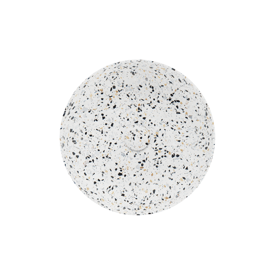 Balmani Still vasque à poser blanc/noir terrazzo mat rond  Ø 38 cm