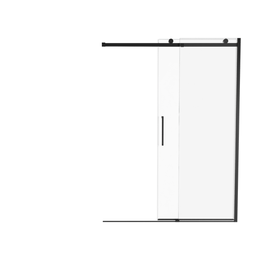 Luca Varess Boltano douche schuifdeur 150 cm x 200 cm Helder glas mat zwart profiel