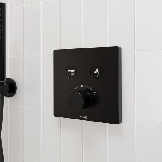 Blaufoss Smartbox Switch-Line thermostat encastrable 2 sorties noir mat incl élément intégré