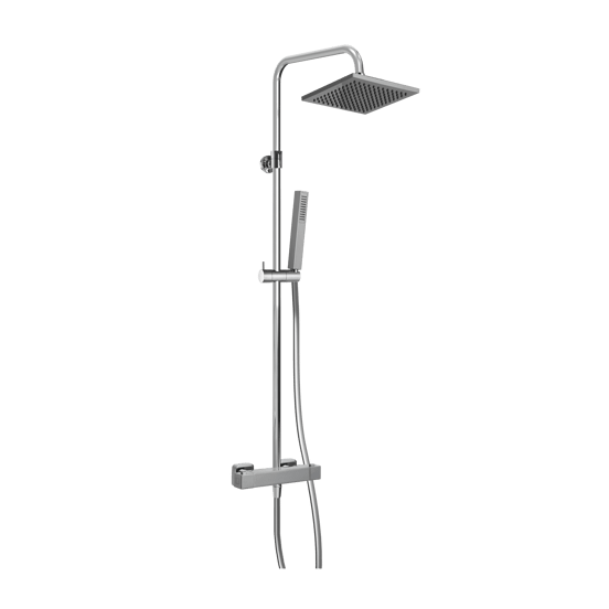 Linie Mavin 200 colonne de douche de pluie robinet thermostatique Chrome Brillant