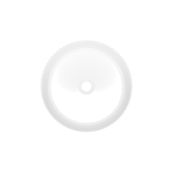 Luca Varess Verona Aufsatzwaschbecken: Keramik Weiß Glänzend, rund, Ø 36 cm