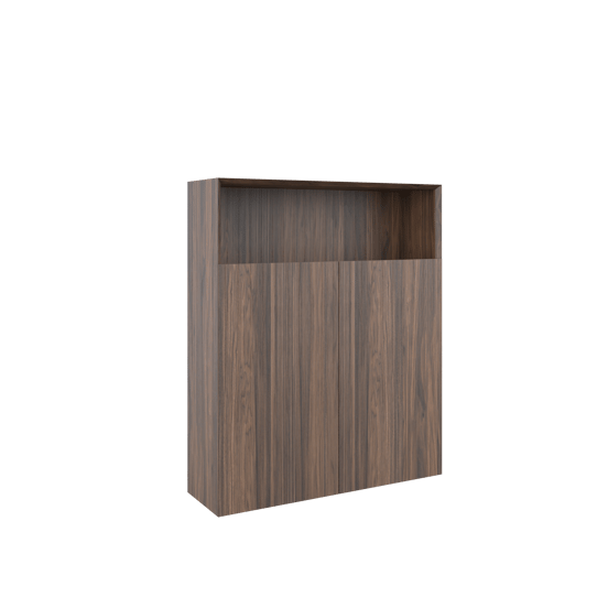 Balmani Idra zwevende badkamerkast fineer notenhout 100 x 30 x 120 cm