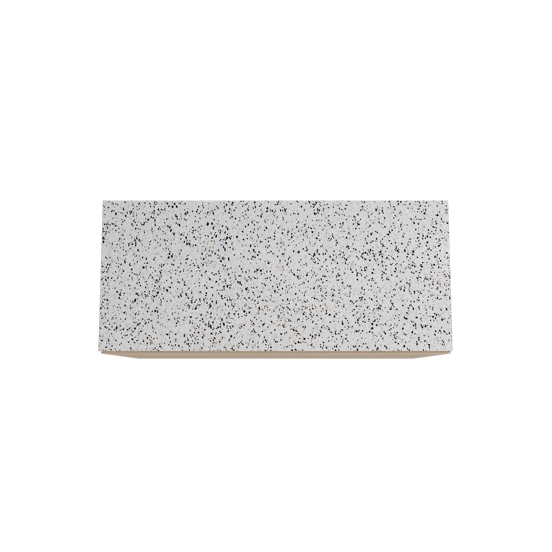 Storke Edge meuble salle de bains à poser 120 x 52 cm chêne brut avec Tavola tablette simple ou double en blanc/noir mat terrazzo