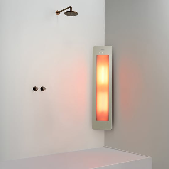 Sunshower One M Infrarot Aufputz Ecke sand white