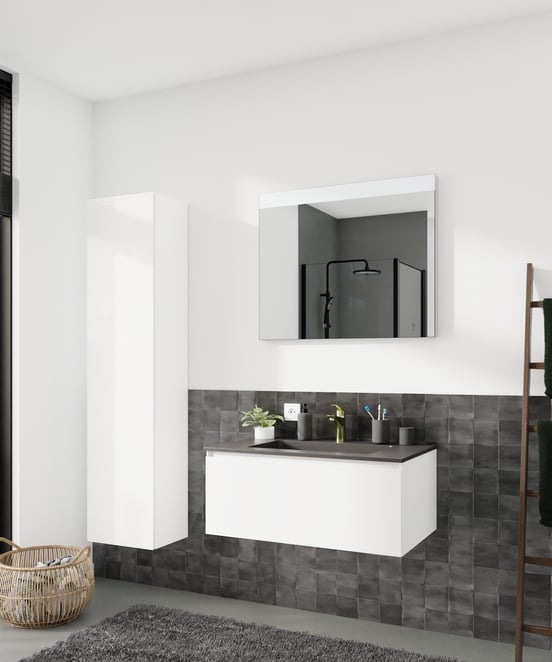 Storke Scuro plan simple quartz mat 85 x 52 cm