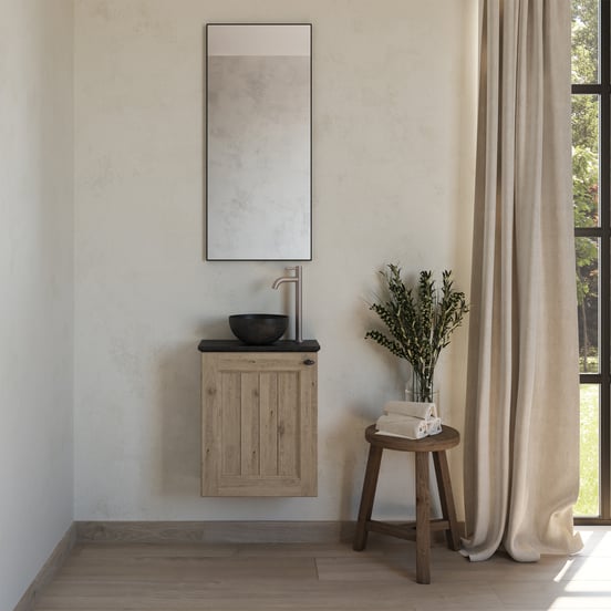 Blaufoss Multa robinet de lave-mains réhaussé Brushed CoolMetal