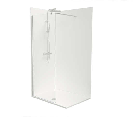 Luca Varess Silk douchewandpaneel 120 x 220 cm acryl mat wit