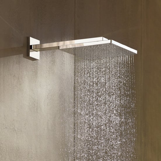 Hansgrohe Raindance E 300 tête de douche carrée avec support mural 30 x 30 cm Chrome Brillant