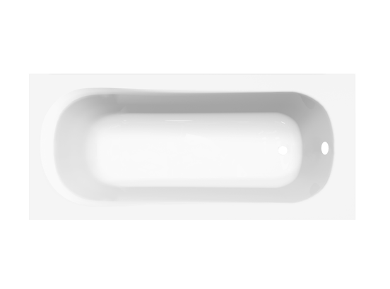 Linie Tessa baignoire encastrable mono 180 x 80 cm acrylique Blanc Brillant