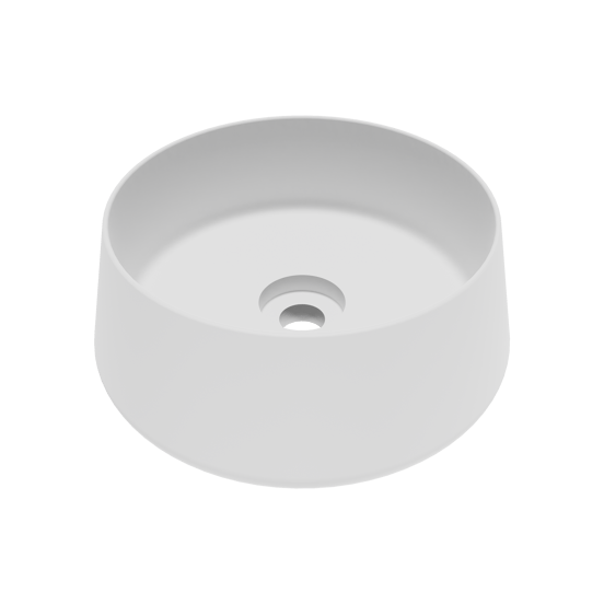 Balmani Bag vasque à poser Solid Surface blanc mat rond 40 x 40 cm