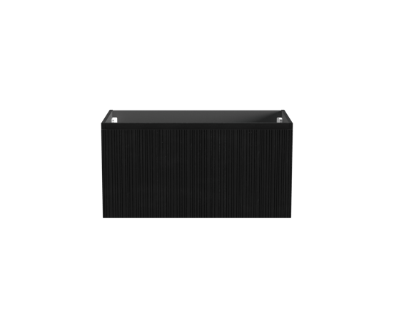 Storke Ribs zwevende wastafelonderkast 95 x 52 cm zwart eiken 2 lades