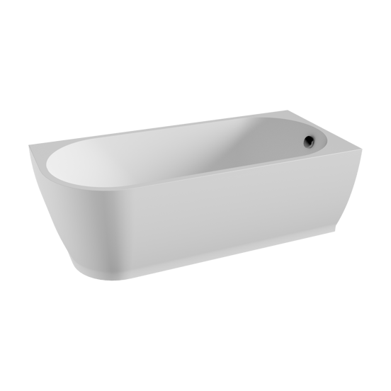 Linie Paulo eenpersoons hoekbad rechts 170 x 75 cm acryl mat wit