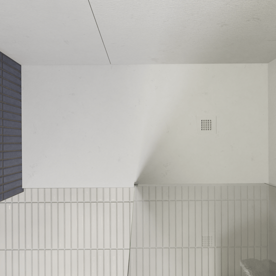 Luca Varess Classy receveur de douche 160 x 80 cm marbre composite blanc mat structure rock