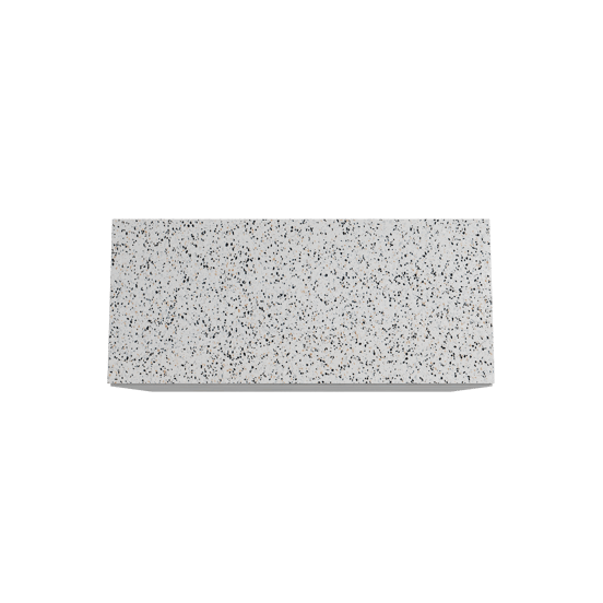 Storke Edge meuble salle de bains à poser 120 x 52 cm béton gris foncé avec Tavola tablette simple ou double en blanc/noir mat terrazzo
