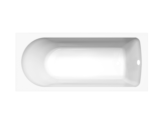 Luca Varess Snello eenpersoons inbouwbad 170 x 75 cm acryl glanzend wit