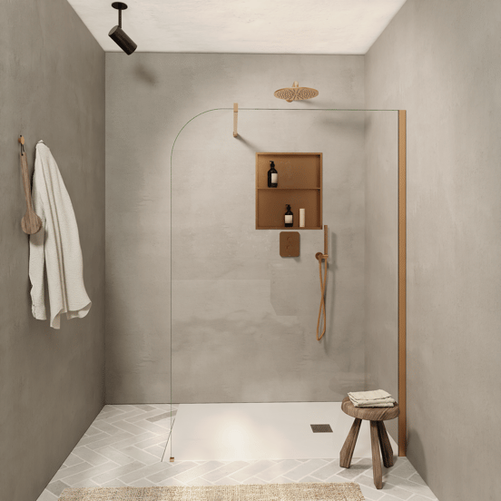 Blaufoss Box Einbau-Niche 50,5 x 59 cm Brushed Rosegold