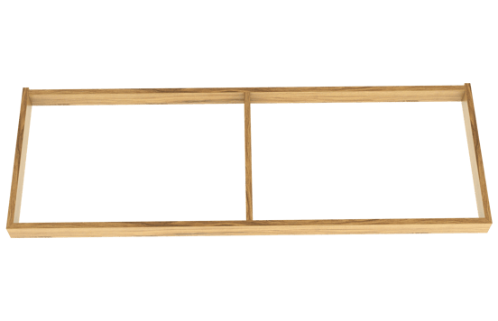 Balmani Lucida Sockel für Bad-Unterschrank, Teak, 135 x 55 cm