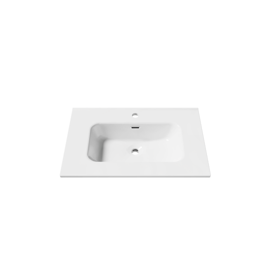 Linie Baro plan simple Porcelaine Blanc Brillant 70 x 46 cm