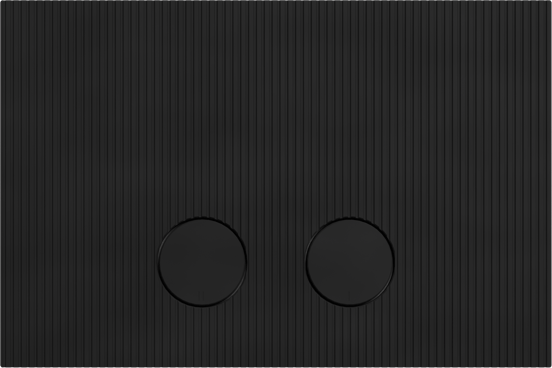 Presa Ribs Betätigungsplatte: Schwarz Matt, für UP320 oder UP720 Spülkasten