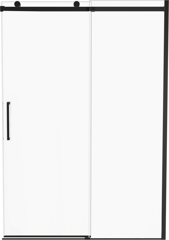 Luca Varess Boltano porte coulissante 140 cm x 200 cm verre transparent profil noir mat