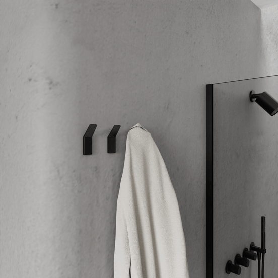 Balmani Amo set haakjes 3 stuks mat zwart