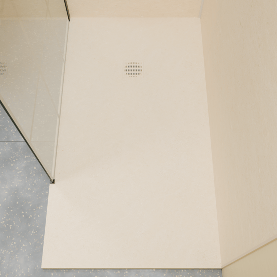 Luca Varess Suite receveur de douche 160 x 90 cm marbre composite Dizzy Cream 