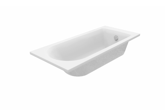 Luca Varess Rosala eenpersoons inbouwbad 160 x 70 cm acryl mat wit