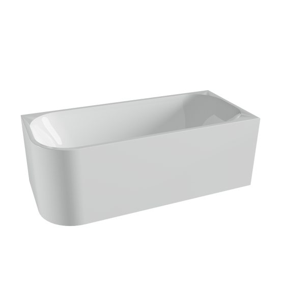 Luca Varess Mezzo tweepersoons hoekbad rechts 170 x 75 cm acryl hoogglans wit