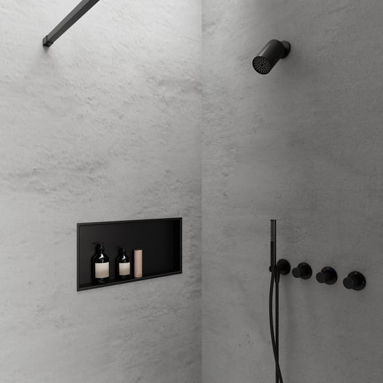 Blaufoss Box Niche encastrée 60 x 30 cm noir mat